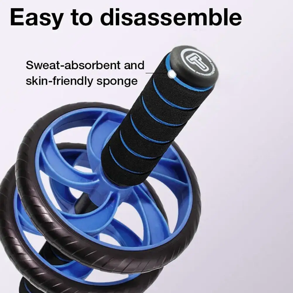 Ab Rolller Wheel l Abdominal Exercise Roller and Knee Mat No Noise With Non-slip Soft Foam Handles Women Men Muscle Trainer Tool image 5