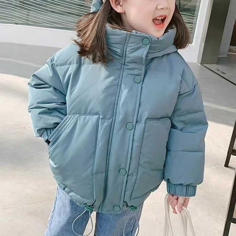 

Children's Thick Padded Coat Winter Baby Boys Girls Cotton-padded Parka & Coats Thicken Warm Long Jackets Toddler Outerwear B601