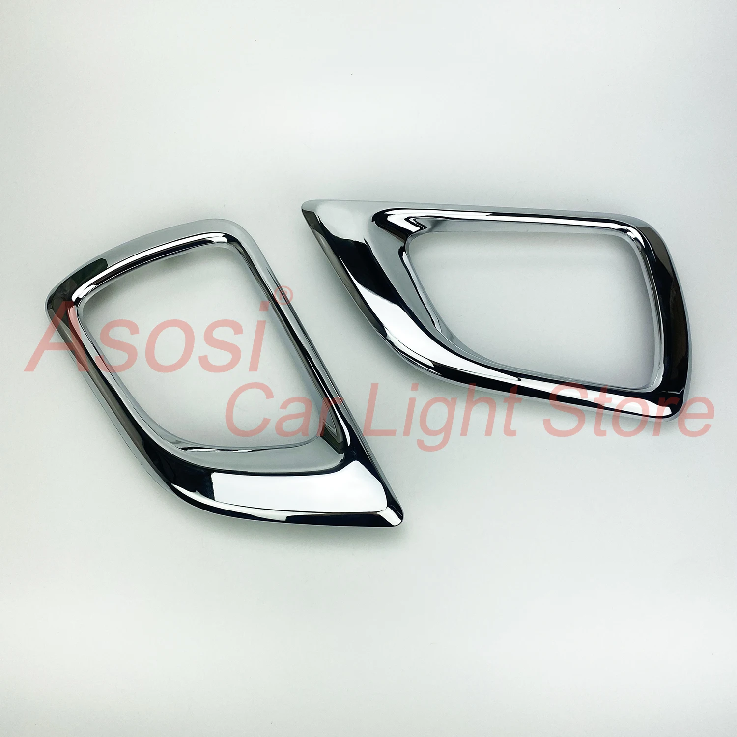 Front Bumper Fog Light Bezel Frame Trim Cover Chrome For Nissan Navara NP300 Frontier 2015-2018 Passenger + Driver Side