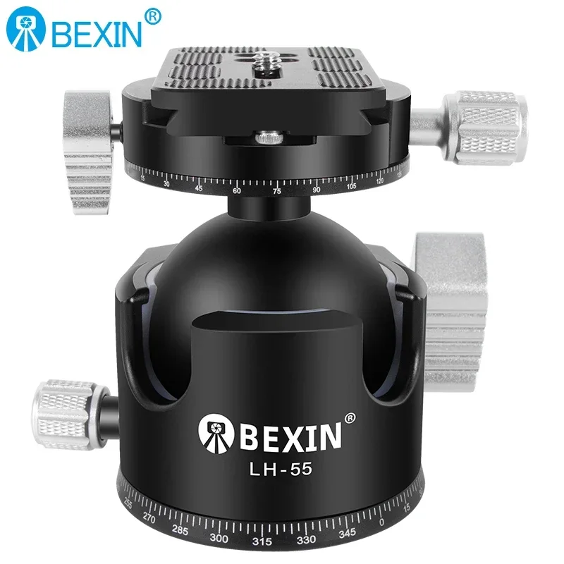 BEXIN Tripod Head Camera Professional Low Profile Video Ball Head Mount 360 Panoramic Universal Ballhead for DSLR Tripod Monopod