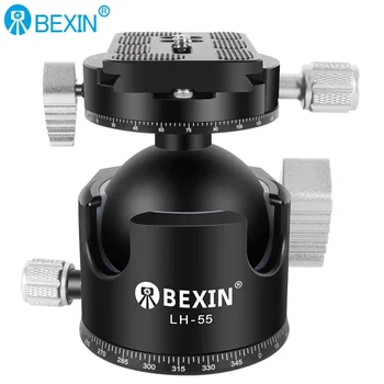 BEXIN Tripod Head Camera Professional Low Profile Video Ball Head Mount 360 Panoramic Universal Overview for DSLR Tripod Monopod