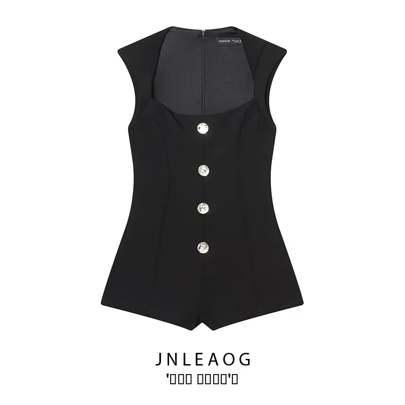 JNLEAOG الخريف المرأة الجديدة الشارع Sle عالية الخصر ort طول JNLEAOG تصميم تحسس المجوهرات بدلة بأزرار