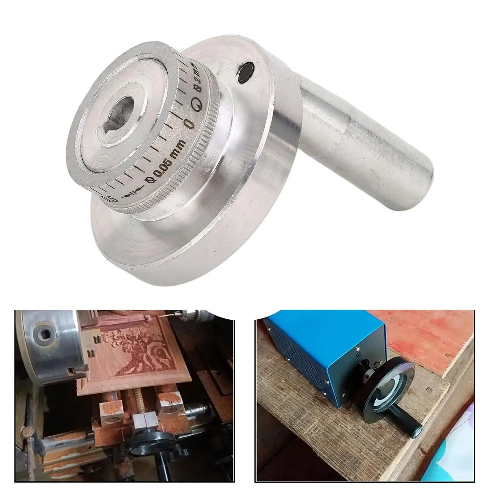 عجلة عقارب من سبائك الألومنيوم مقاس 58 مم مع مقبض - بديل لأجزاء أداة الآلة 0618 CJ18A 7x12 7x14