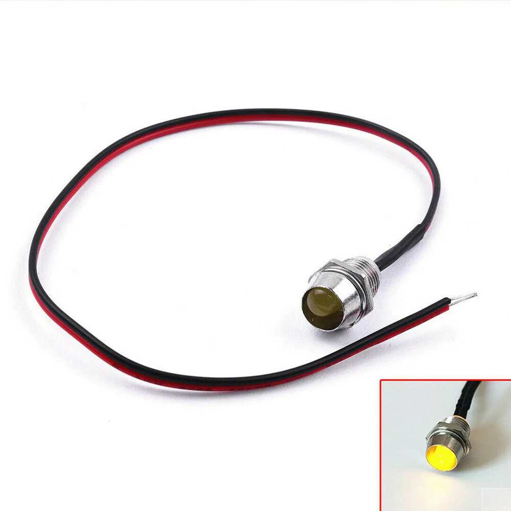Car Parts Indicator Lights Accessories Direct Replacement Lighting Metal 10pcs Plastic 8mm For Car Truck Boat for durable