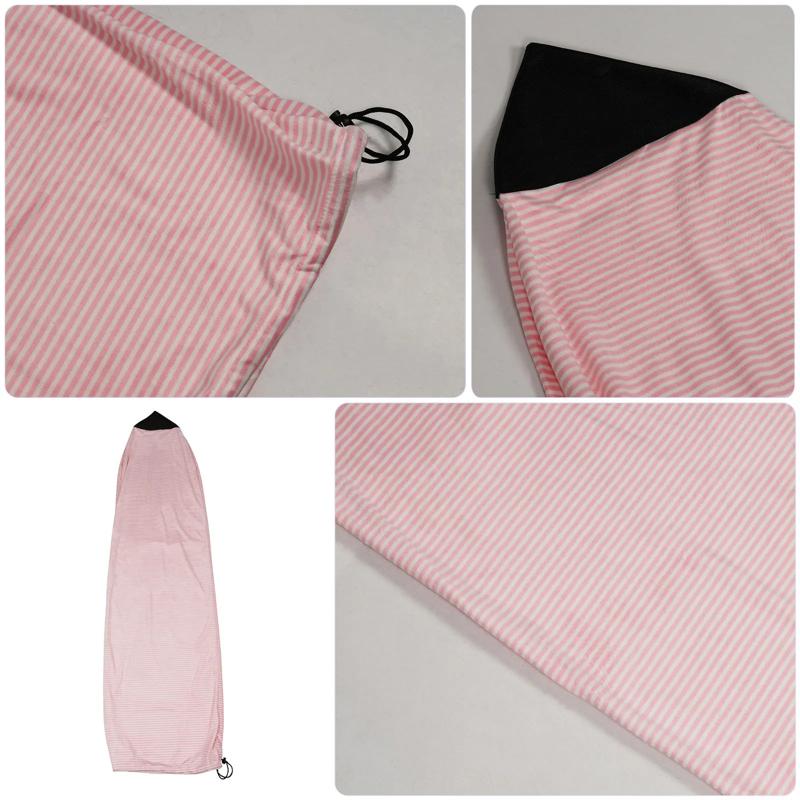 Surfboard Protection Sleeve Universal Fit Pink White Surf Bag Sock For Storage Travel Sun Protection Paddleboard Snowboard