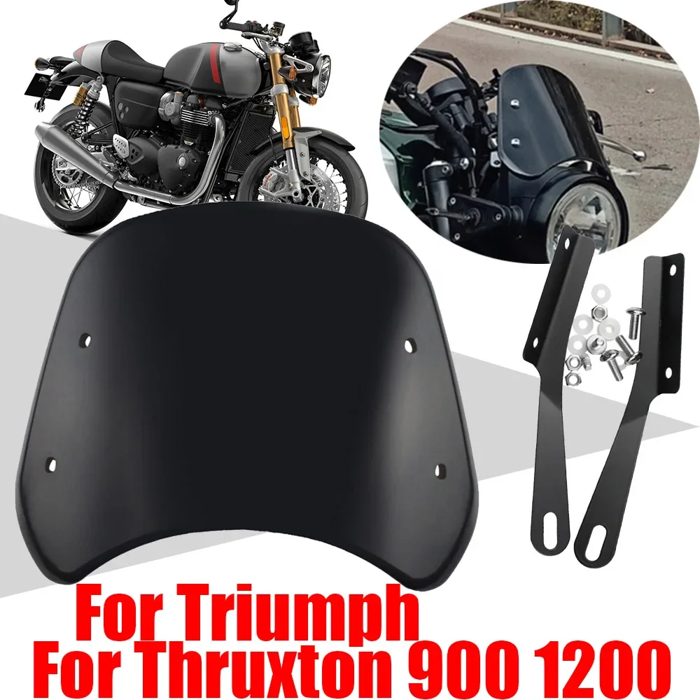 For Triumph Thruxton 900 1200 R 1200R RS Motorcycle Accessories Retro Windscreen Windshield Wind Screen Deflector Cover Guard
