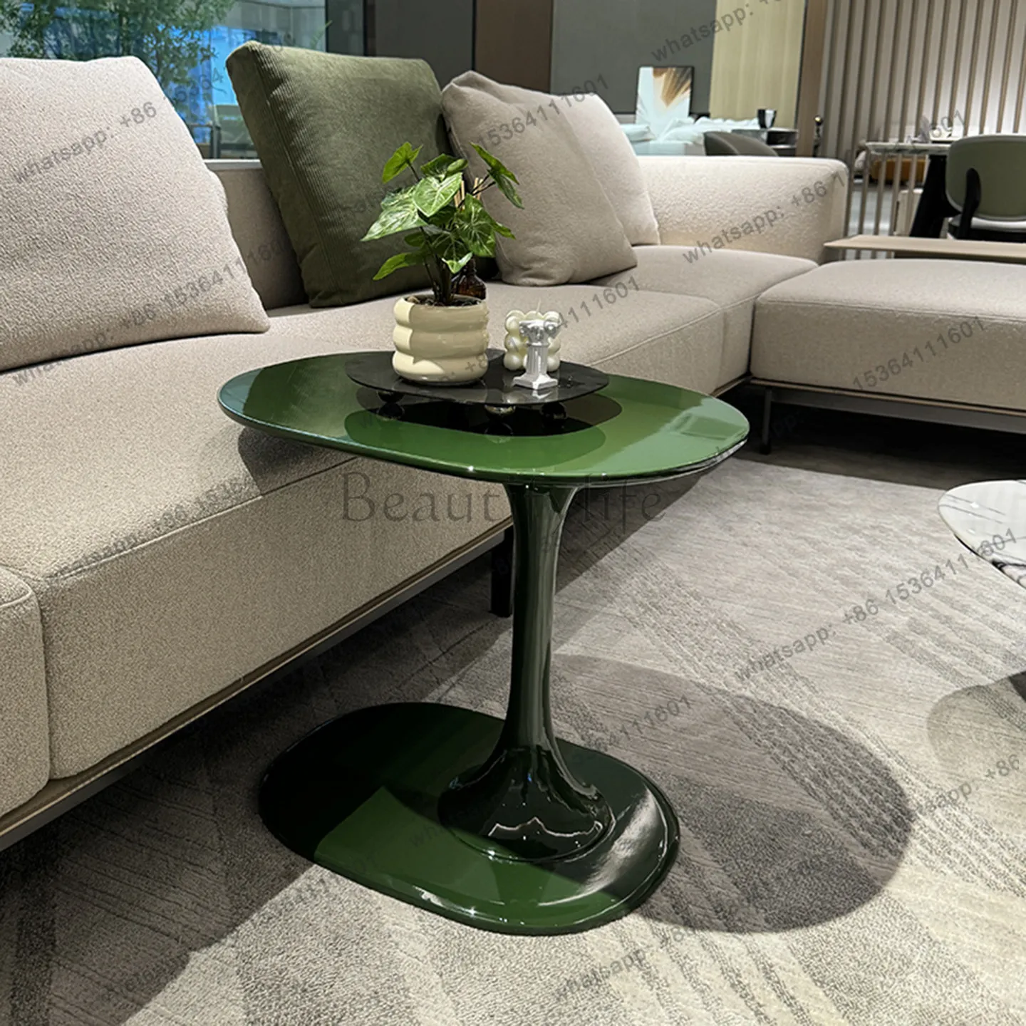 

Designer medieval modern simple side table, sofa piano paint, special-shaped mini corner table