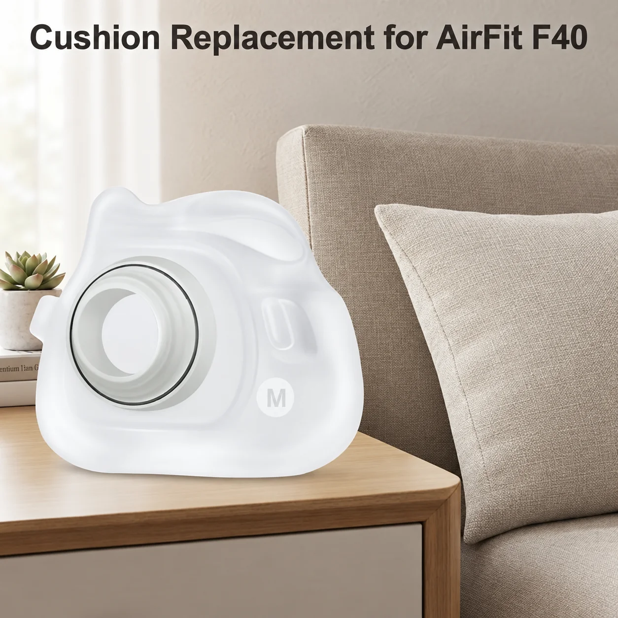 1/2 Packs Replacement Cushion for Airfit F40, Compatiable with Orignal Airfit F40 Frame, Replacement Full Face CPAP Mask Cushion
