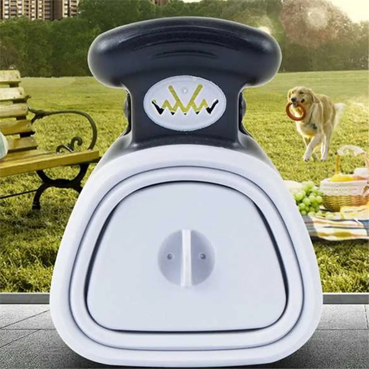Portable Dog Pooper Scooper for Small and Large Dogs with Bag Attachment and Leash Clip
