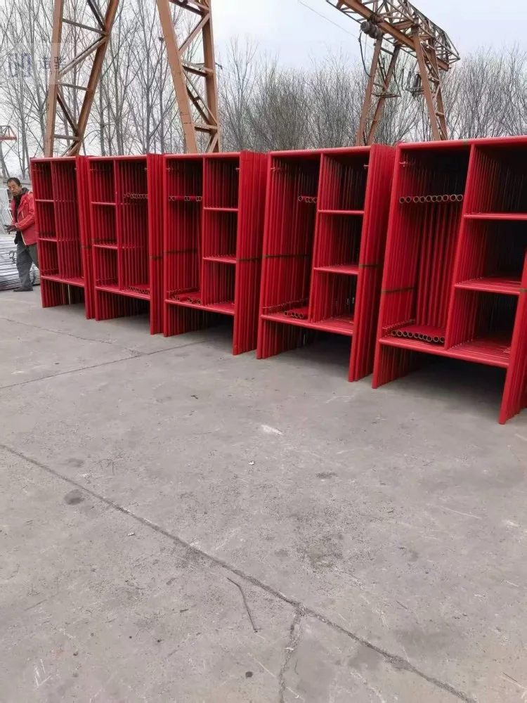 Andaime móvel de metal de fábrica com estrutura H para construção, andaime de metal galvanizado, construção de estrutura de prancha