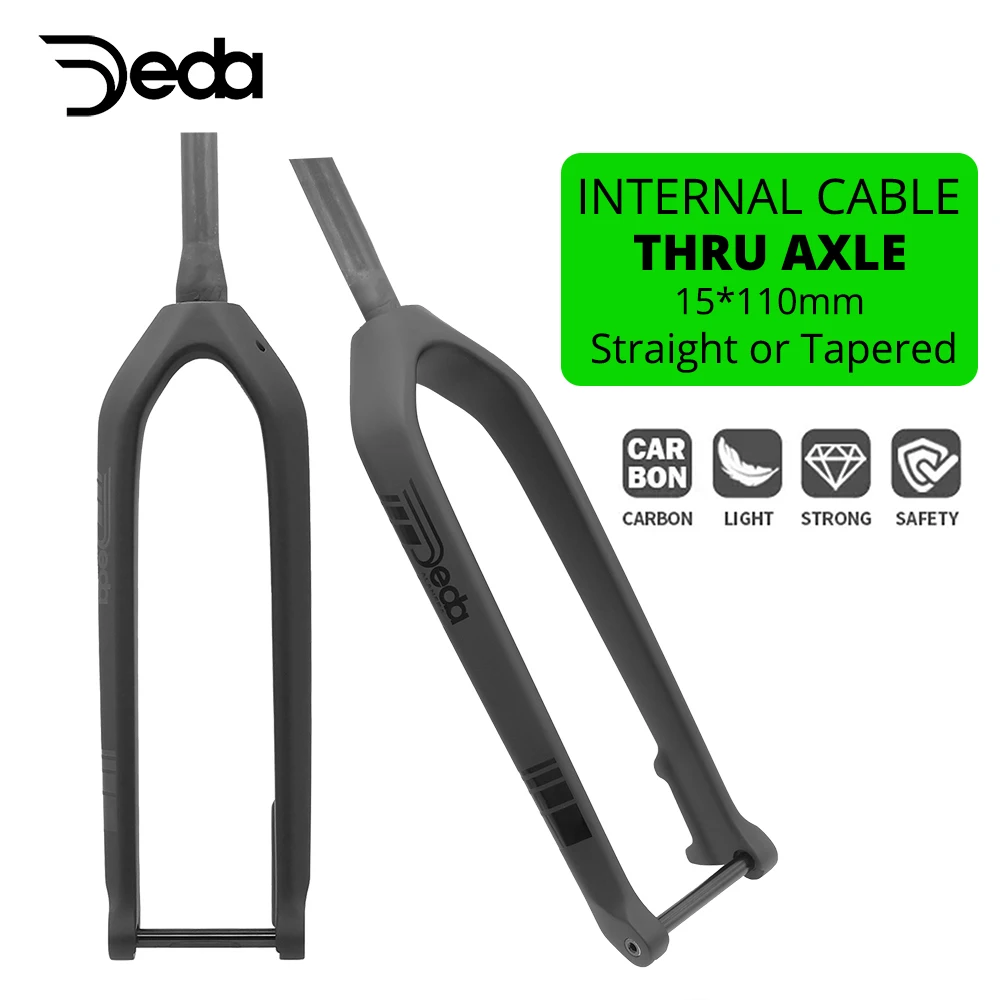 

DEDA MTB Thru Axle Boost Fork 15*110mm Full Carbon Fiber Bike Front 26"/27.5"/29" Rigid Bicycle Fork Vertebra Tube Carbon Boo