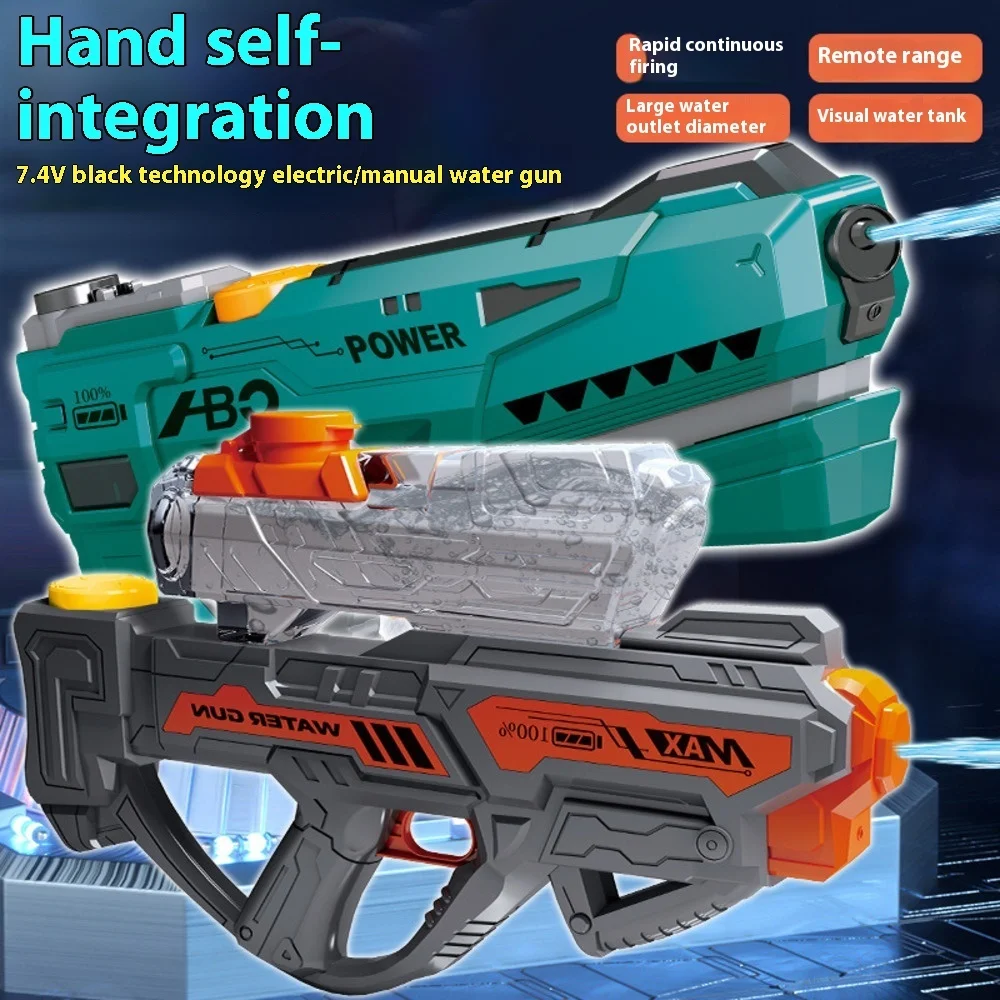 

Auto Suction Electric Water Gun High Pressure Powerful Continuous Spray Large Capacity Water Toy for Splash Festival Fun
