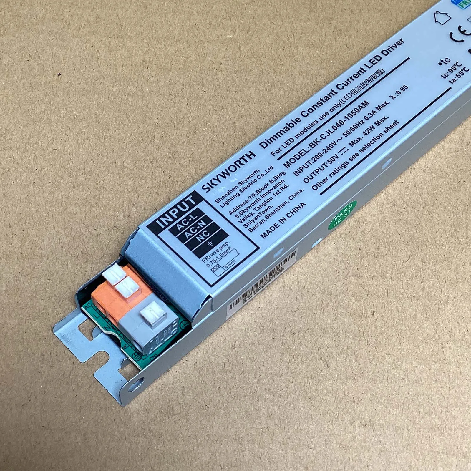 40W CC 1‑10V Dimmable LED Driver 600‑1050mA 6‑42V DIP Adjustable Constant Current Power Supply For Indoor Linear LED Lighting