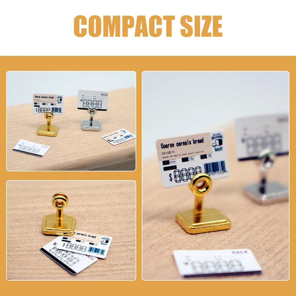 

Miniature Dessert House Ornamental Tag Model Set Zinc Alloy Simulation Decor Child