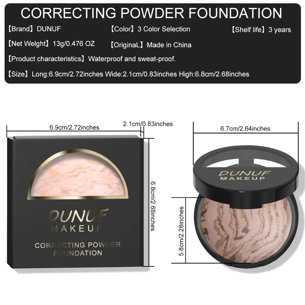 3 Color Baked Contour Palette Face Sculpting Powder Velvet Finish for Chiseled Cheekbones Nose Definition Day To Night Makeup