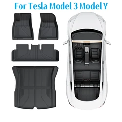 Nuovi tappetini Premium TPE per Tesla Model 3 Highland 2024 modello Y 2017-2024 Set completo Cargo Liner tappetini posteriori per sedile posteriore LHD