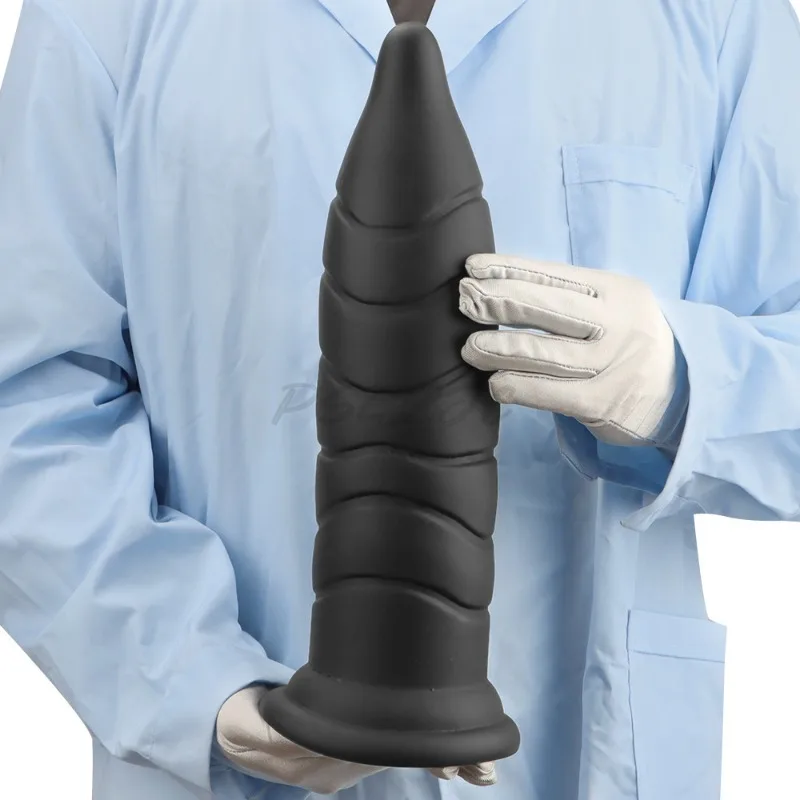 Liquid Silicone 8.8cm Giant Penis Anal Plug, Oversized Male and Female Anal Sex Toy