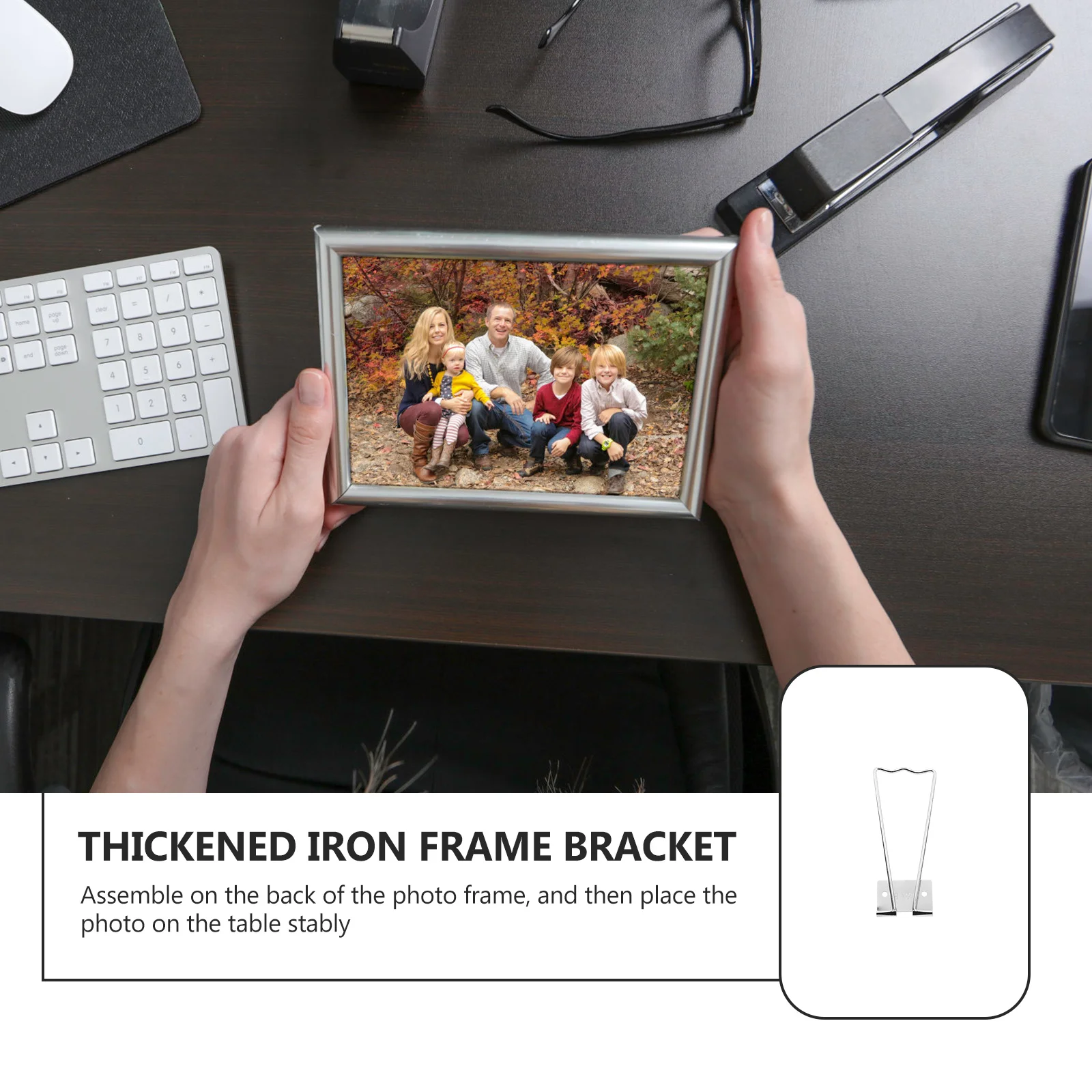 

Tablet Holder Black Picture Frame 10pcs Easel Back Stand for Photos Pictures Metal Bracket Kickstand Support Display