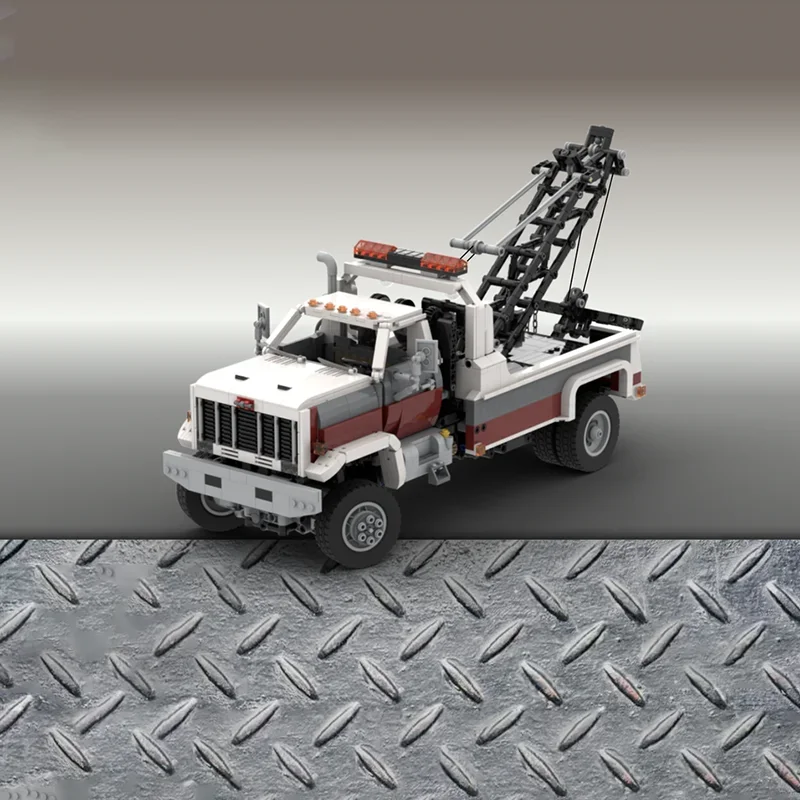 

Строительный блок Moc 80-х годов GMC TopKick Wrecker 4x4, набор инженерных моделей транспортных средств, технология, кирпичная игрушка, подарки