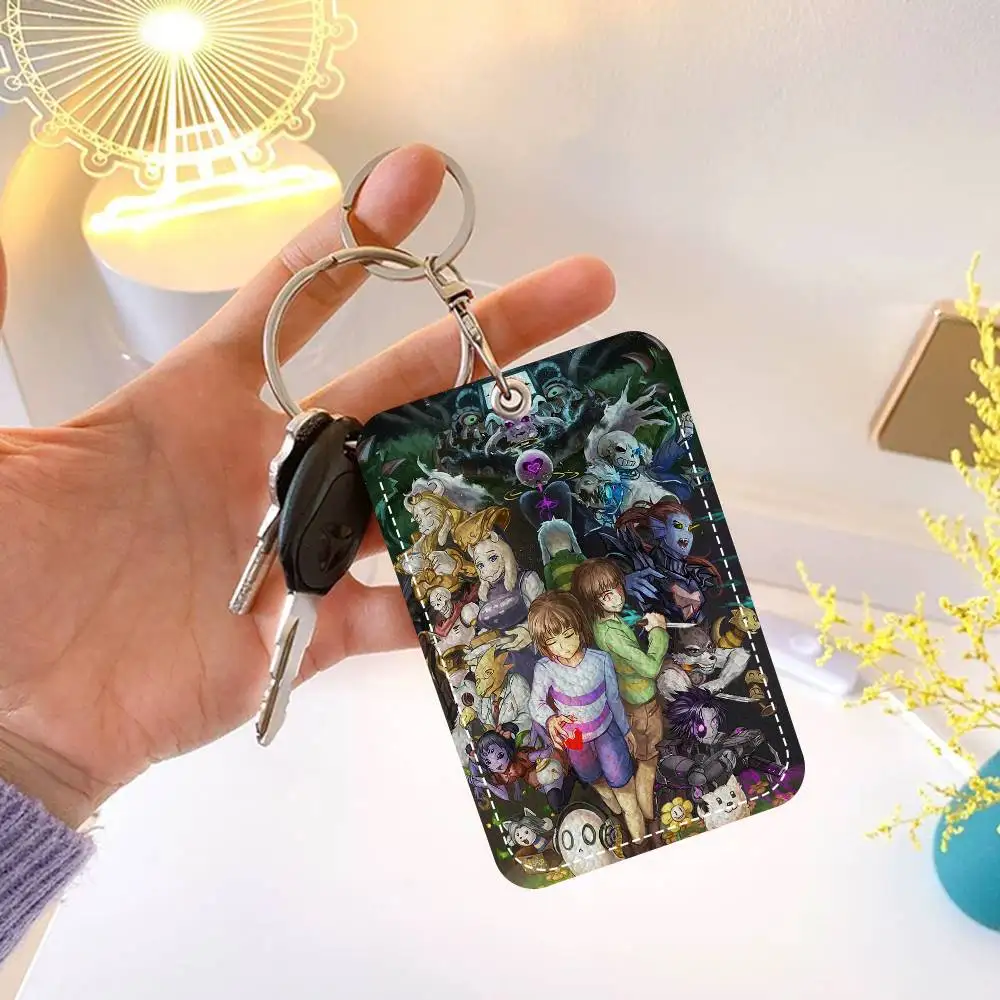 Funny Undertale Badge Holder Keychain For Bank Business Work Card Holder Student Card Protective Case Bus Card