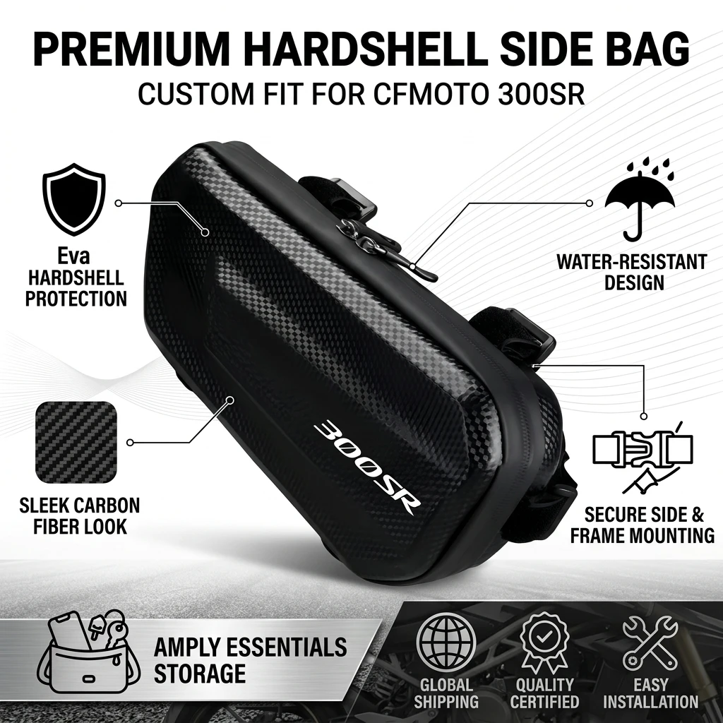 Easy To Clean Large Capacity EVA Motorcycle Saddle Bag Tool Bag With LOGO For CF MOTO SR 300 SR CF300SR SR300
