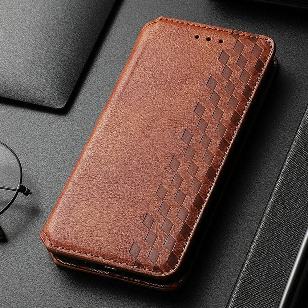 Honor 200 Pro 90 Lite Smart 5G 2024 Magnetic Wallet Case Leather Texure Book Shell Honor 200 Lite Case Honor90 GT 100 Pro Cover