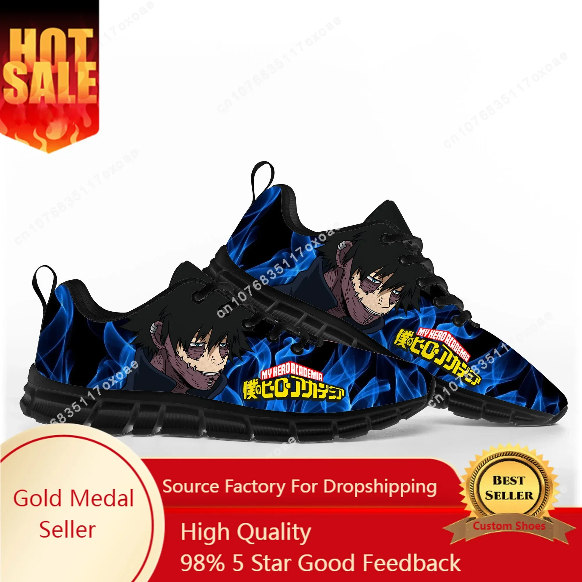 

Anime My Hero Academia Dabi Sports Shoes Mens Womens Teenager Comfortable Sneakers Casual Custom High Quality Couple Shoes