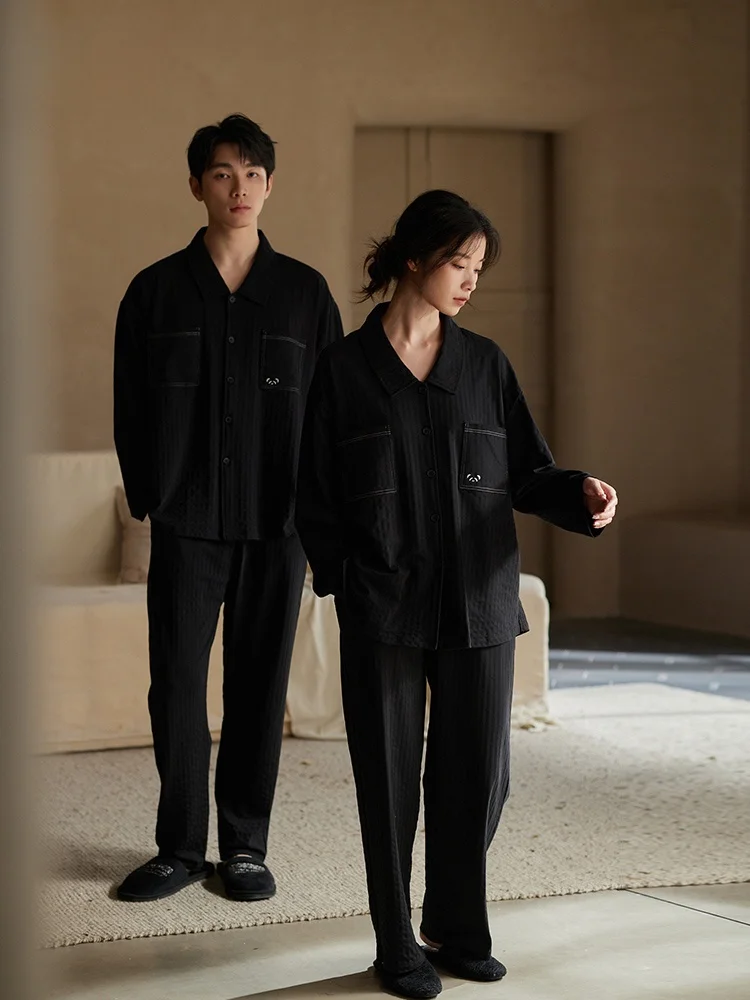 vetements-de-maison-en-coton-pur-a-bulles-pour-couples-a-manches-longues-style-decontracte-pour-jeunes-adaptes-a-l'exterieur