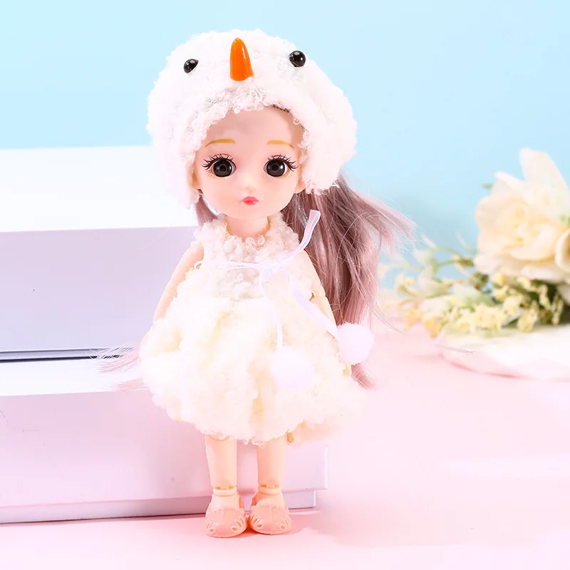 16 ซม.เด็กน่ารักแต่งตัวเจ้าหญิงตุ๊กตาตุ๊กตาBJD 1/12 พร้อมเสื้อผ้าและรองเท้าDIYเคลื่อนย้ายได้ 13 ข้อต่อแฟชั่นรูปตุ๊กตาสาวของขวัญ