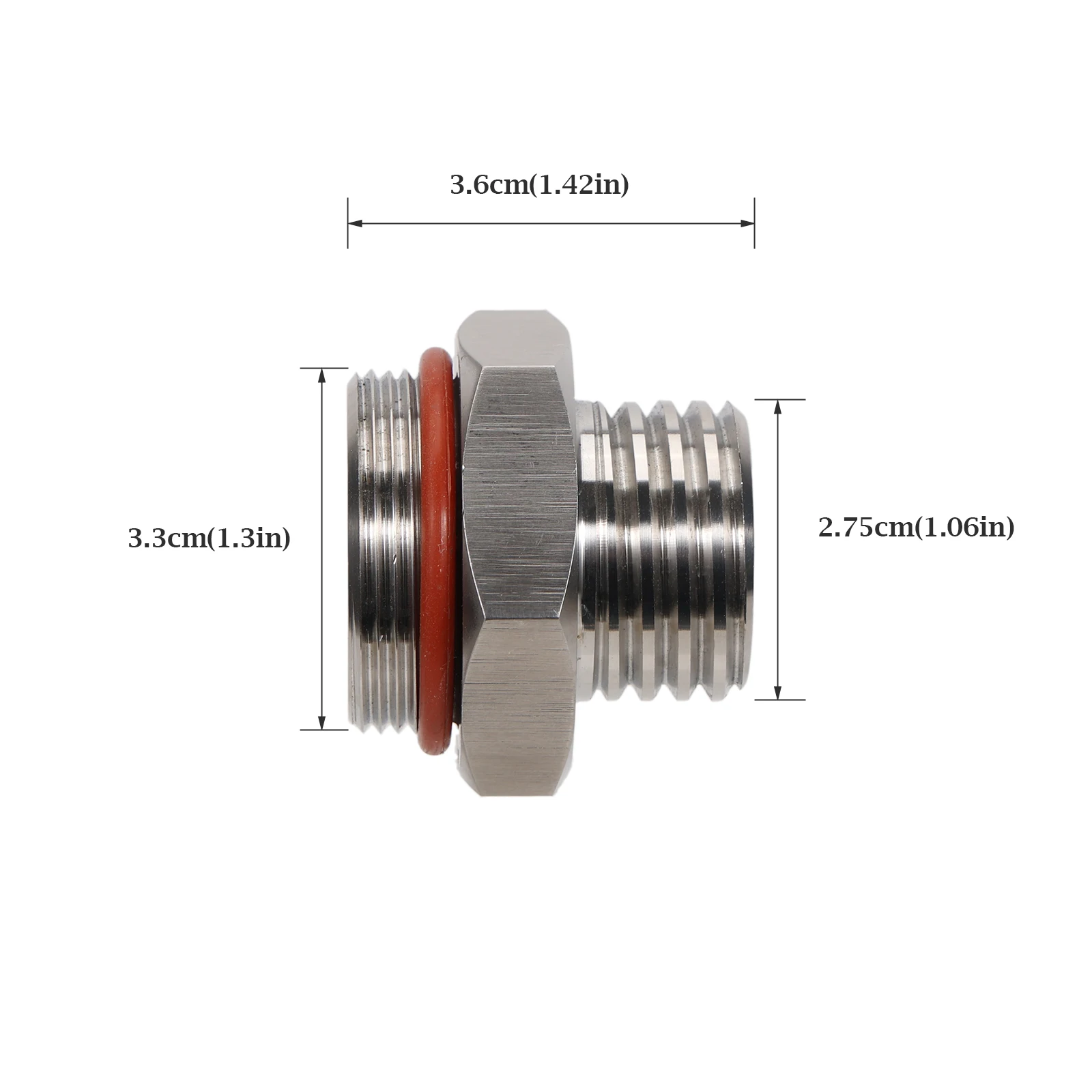 Mini Keg Thread to PCO1881 Convert Adapter Stainless Steel 304 Works with All Thread Mini Keg Picnic Keg Adapter