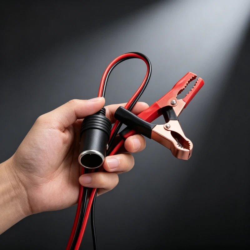 1/2.5 Sq Mm Car Battery Clamp To Cigarette Lighter Plug Female Alligator Clip 50A Air Pump Power Converter Extension Cable