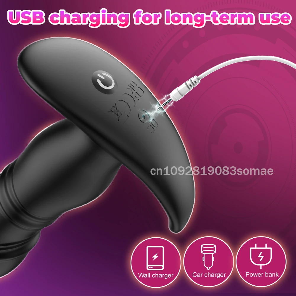 APP Control Thrusting Vibrator Prostate Massager for Men Vibrating Butt Plug Telescopic Anal Dildo Vibrator Sex Toy Masturbation - view 4