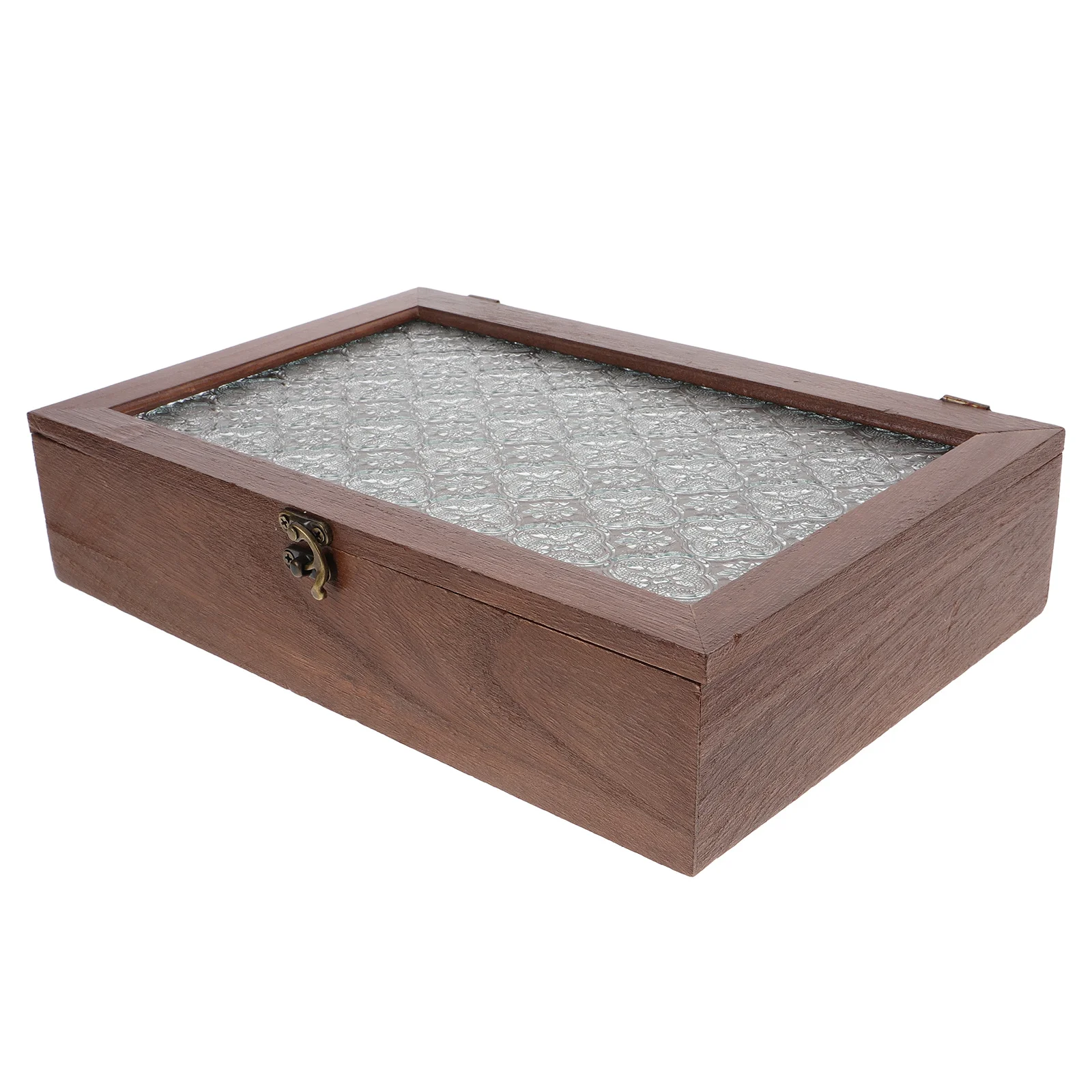 

Wooden Jewelry Organizer Desktop Storage Case for Rings Earrings Necklaces Bracelets Key Wooden Box