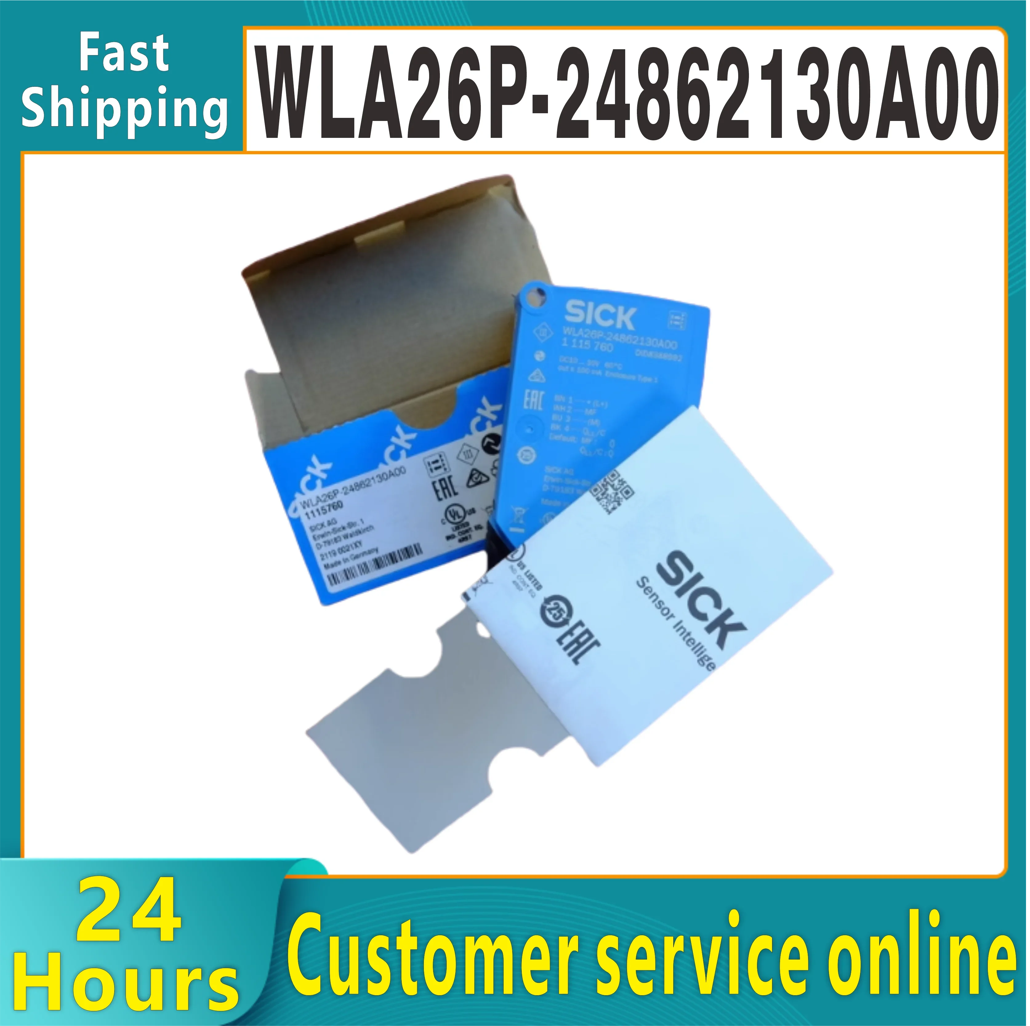 SICK WLA26P-24862130A00 brand new original mirror reflection photoelectric sensor 1115760
