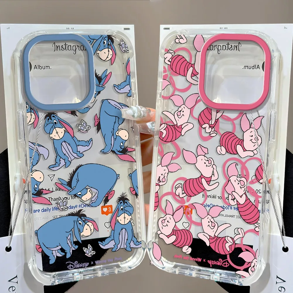 Cartoon Eeyore Piglet Cute Phone Case For Samsung Galaxy S26 S25 S24 S23 S22 S21 S20 FE Note20 Note10 Plus Ultra Lite 5G Cover