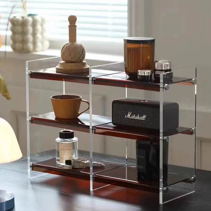 

Acrylic multi-layer storage rack, perfume rack, desktop storage, water cup, cosmetics ins wind figure display cabinet