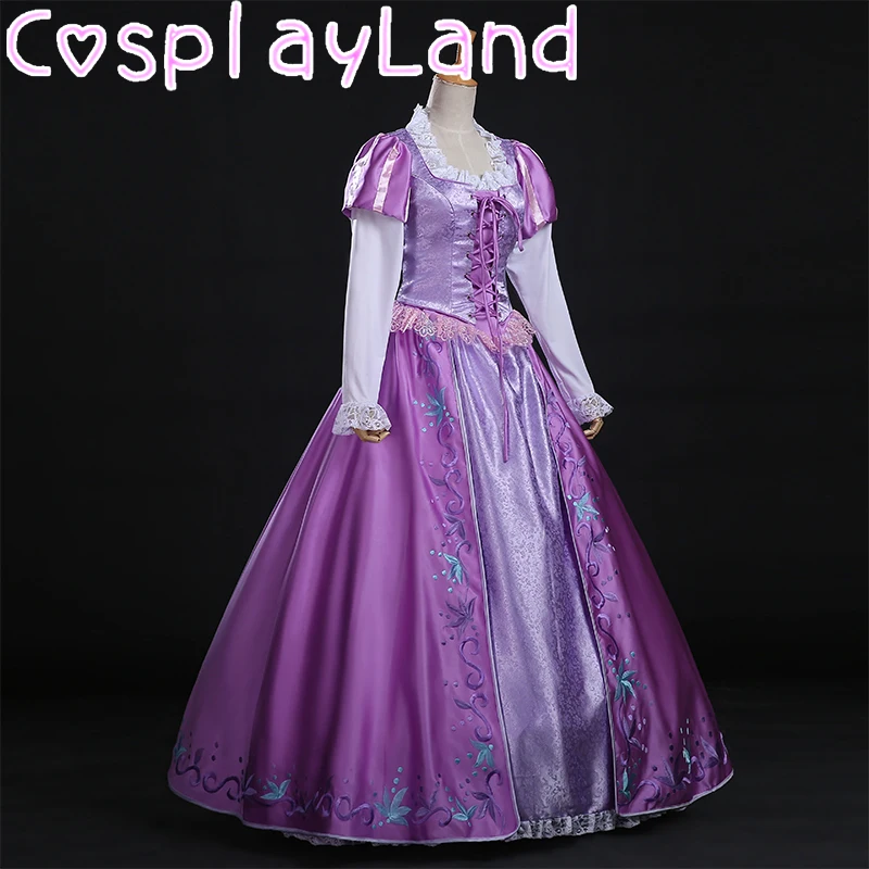 Princess Dress Cosplay Costume Halloween Costumes Women Fashion Dress Custom Made Long Sleeve Party Ball Gown With Petticoat