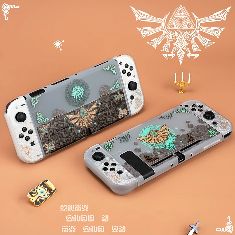 Coque de protection rigide pour Nintendo Switch Oled, coque de console NS Joy-con, coque arrière