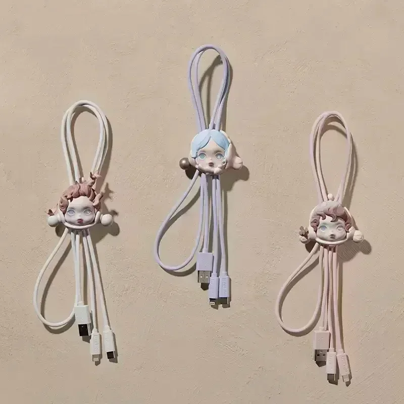 

POP MART SKULLPANDA The Paradox Series 2 в 1, слепая коробка для кабеля для передачи данных, аниме-фигурка, сумка для догадок, куклы-орнаменты