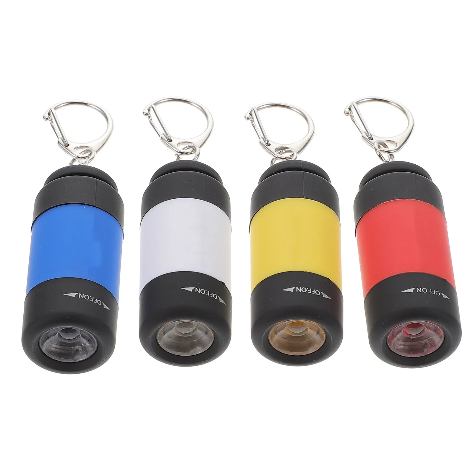

4Pcs Rechargeable LED Keychain Flashlight Mini USB Torch Portable Lightweight Reliable for Keyring Backpack Dog Chain Zipper
