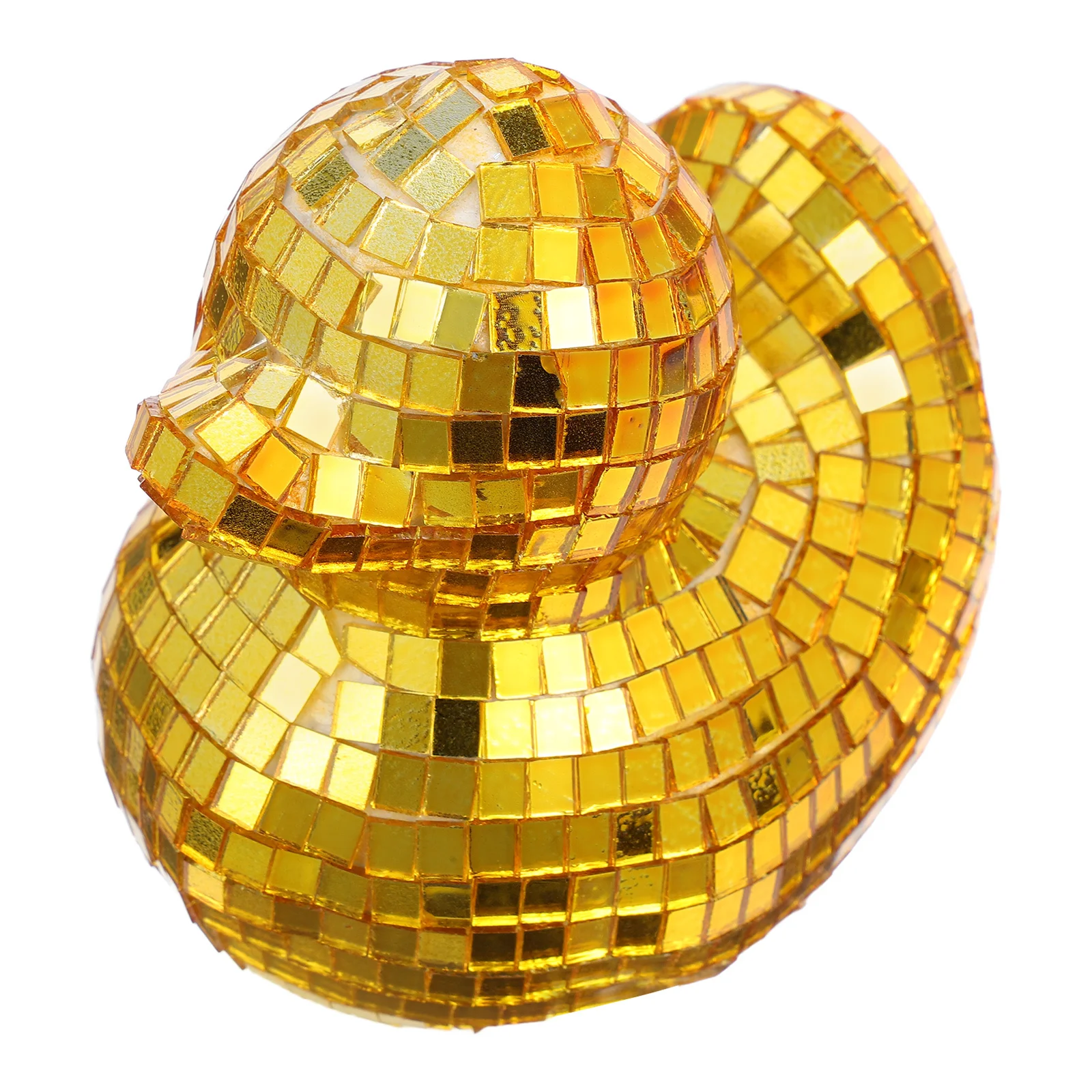 

Mirror Duck Decoration Glass Animal Sculpture Retro Groovy Duck for Home Living Room Bedroom Office Party Decor