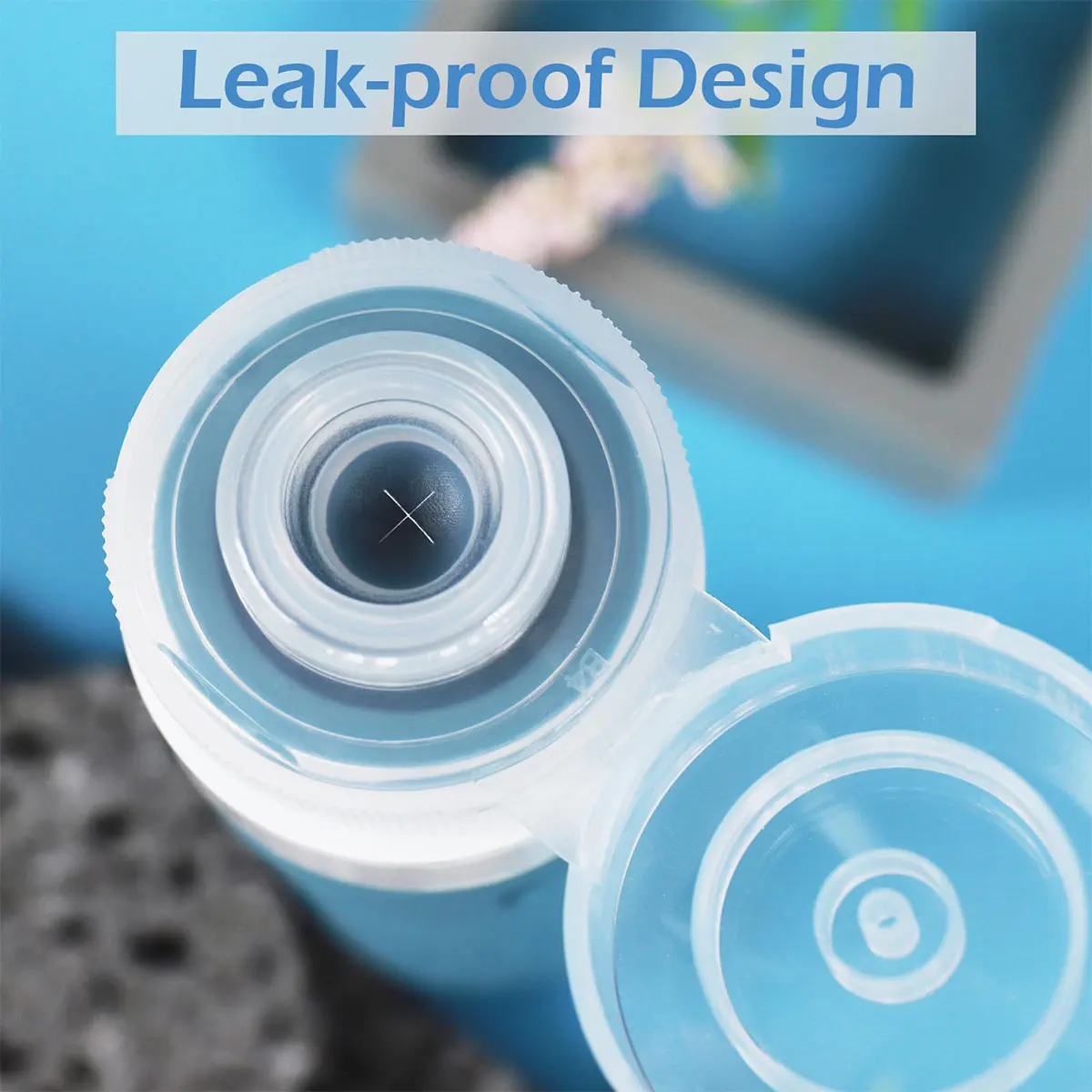 Travel Bottles for Toiletries, Approved 3oz Travel Size Containers BPA Free Leak Proof Refillable Liquid Silicone Squeezable liu