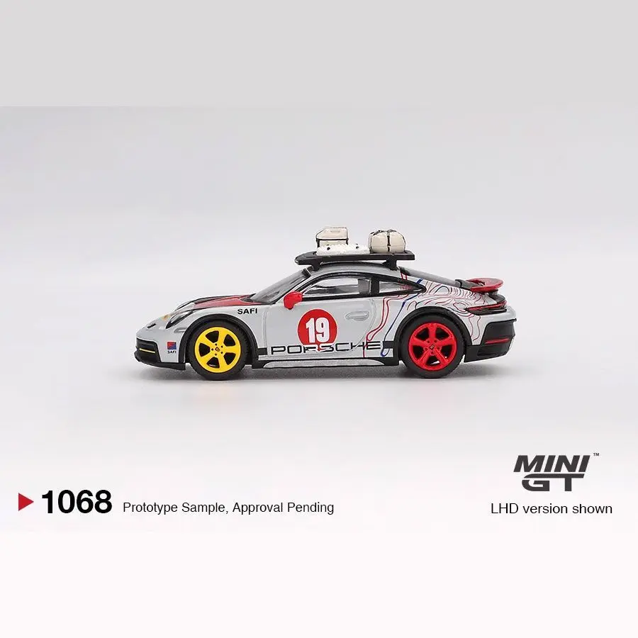 MINIGT 1:64 Porsche 911 Dakar Uncle Rally, литая модель автомобиля из сплава, коллекция орнаментов, подарок