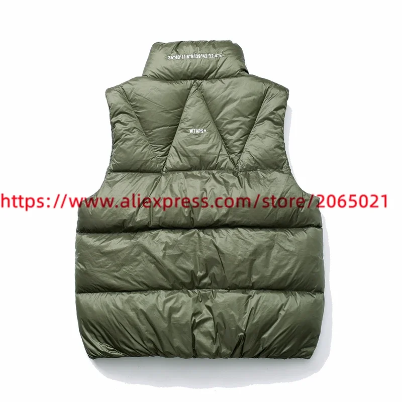 Sleeveless WTAPS Bread Puffer Vest Jacket Parkas For Men Women Embroidered Logo Thicken Down Coats