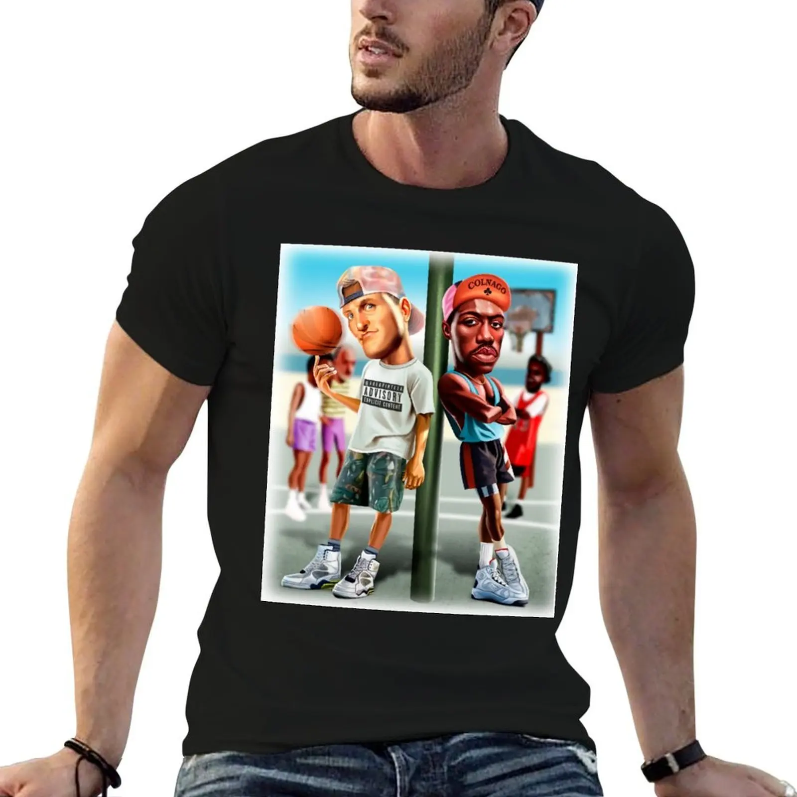 

white men can't jump T-Shirt funny t shirts man black cotton t-shirt plain for man package T-Shirt