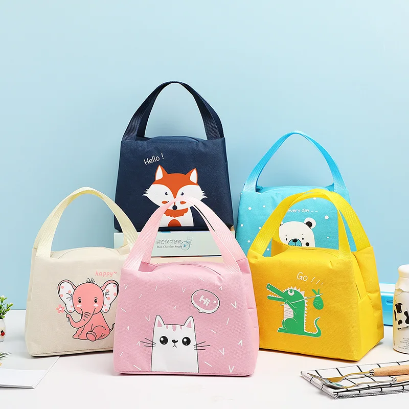 

Oxford cloth children's cartoon lunch box bag Insulated bag Aluminum foil thickened insulated bag portable bento bag