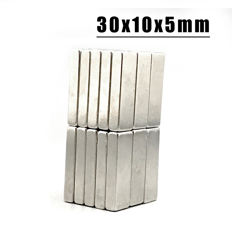 5/10/20/50Pcs 30x10x5 Magnet 30mm x 10mm x 5mm Block Hook Tool Magnetic Imanes 30*10*5 for Home Decoration DIY Craft