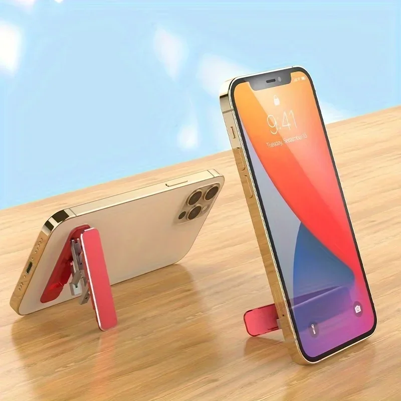 

1 шт., хит продаж, мини-портативный складной настольный держатель для телефона, ультратонкая паста, встроенный держатель для мобильного телефона, украшение