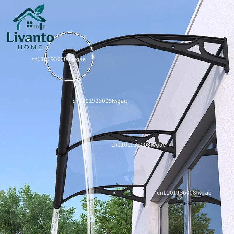 

Household Aluminum Alloy Awnings for Door Modern Rainproof Sunscreen Design Awning Creative Simple Outdoor Decor for Courtyard