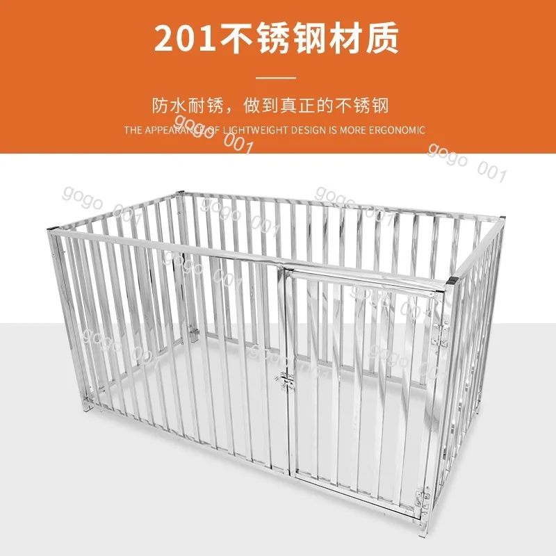 Custom Stainless Steel Pet Playpen Square Tube Dog Enclosure Indoor Balcony Gate for All Breeds